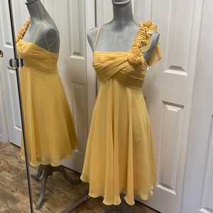 Allure Bridals Yellow Bridesmaid Dress Sz 8